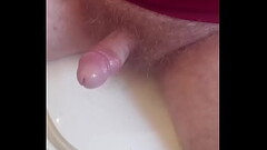 Bathroom Masturbating with a Side View Thumb