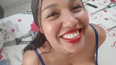 Ella es la amiga de mi esposa, &iexcl_s&iacute_! jajaja... &iexcl_Joven morena, gimiendo caliente y  Thumb