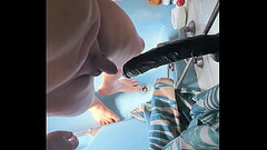 French chubby gay ride Big black dildo in shower Thumb