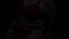 Crossdress cumshot wearing red bra and panties Thumb