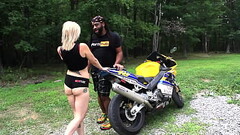 Nadia White jump off the bike and Sucks Don Whoe '_s thick cock SuperHotFilms Thumb