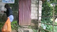 Filipina Fucks in Public Toilet by the River Thumb