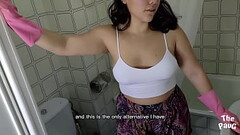 Latina maid Thepaug cleans the bathroom and her boss'_s big cock Thumb