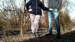 Mother-in-law sucks dick in nature like a vacuum cleaner Thumb
