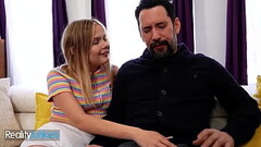 Gorgeous Blonde (Coco Lovelock) Seduces Her New Stepdad (Tommy) To Give Her A Rough Fuck On The Couc Thumb