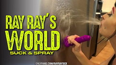 RAY RAY XXX crawls around the floor naked before gagging on a dildo so hard she pukes Thumb