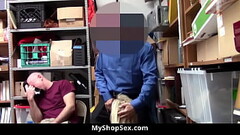 Pervert Officer Fucks Shoplifting Teen in front of Her Boyfriend Thumb