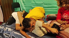 Cute beauty Girls in two rows and two mans fuck her group sex foursome . Shathi khatun and hanif and Thumb