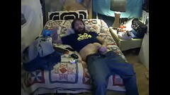 Aren O strokes his big cock to please the crowd on Flirt4Free Thumb