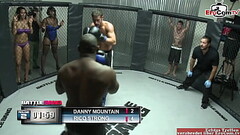 Brunette slut with big tits fucking a boxer in the ring Thumb