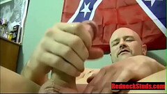 Straight Shaven country Boy stroking his man meat- RedneckStuds.com Thumb