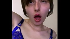 Trans Girl Rides Her Dildo Thumb