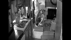 She kicked it in when she found out she could. Thumb