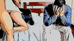 Joven Esposa es Follada por el Jefe de su Marido al Frente de el y Lo Disfruta Netorare Parte 2 - Ca Thumb