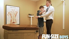 FUNSIZEBOYS - Hung older doctor breeds nervous young bottom bareback Thumb