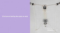 Khufu - Silver Vagina Jewelry with Egyptian Scarab Charm Thumb