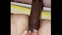 taking big black toy in ass Thumb