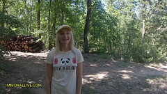 &amp_ His Boy Tag Team Girl Lost in Woods! &ndash_ Marilyn Sugar &ndash_ Crazy Squirting, Rimming, T Thumb