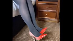 Erika only tease video sexy stockings garter belt and lingerie - great ass Thumb