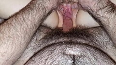 POV closeup of amateur wife'_s wet pussy getting fucked and touched at same time Thumb