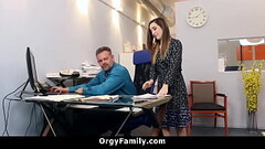 Finds Out His Stepdaughter is Whore and Fucks in Office Thumb
