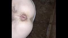 Gaping and stretching out ass lips outdoors Thumb
