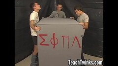 Sweet twink blowing chubby dicks in glory hole for fun times Thumb