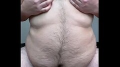 Playing with my fat belly and moobs Thumb