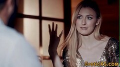 Tongued blonde babe gets plowed Thumb