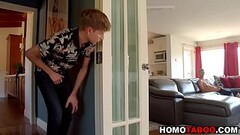 Peeping on my stepbrother'_s big cock Thumb