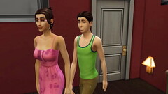 Step-Mom catches her Step-son masturbating in front of the computer and helps her stepson have sex f Thumb