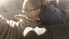 Nerd sucks his dick in a parking lot and wipes the cum on him Thumb