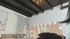 Cute Small Tits Ebony Stroking Her Cock All Alone Thumb