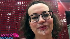 MILF Passionate Blowjob and Hardcore Cowgirl  With Sauna - Cumshot Thumb