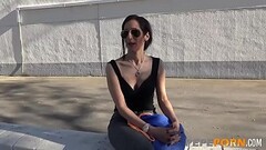 She gets NAILED IN THE STREET just to spite her cuckold husband Thumb