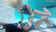 Hungarian lesbian babes underwater Vodichkina and Farkas Thumb