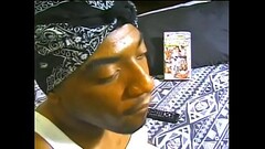 Ebony gangster Brown Eyes amuses himself watching gay porn and  bringing himself off by hand Thumb