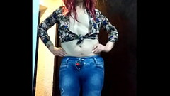 Before my husband, I am the one that I wear the pants but very tight that sticks out my ass - Blanca Thumb
