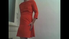 Sexy red dress crossdresser Thumb