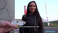 Public Agent Monica Brown has her tight Russian pussy fucked outdoors Thumb