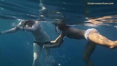 Hotties naked alone in the sea Thumb