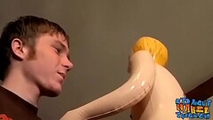 Straight young Billy da k. banging plastic pussy and cums Thumb