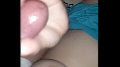 Wife stretching her cunt and playing with my cock Thumb