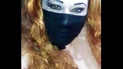 Face mask covered mouth black dildoo Thumb