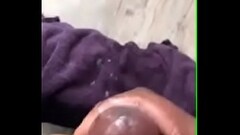 Black cock masturbating and cum Thumb