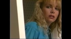 Naughty blonde Stephanie DuValle in blue dress is fond of watching furtively nympho Nikki Shane play Thumb