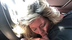 Blonde Cougar Devouring A Cock On The Road Thumb