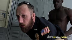 Dangerous bike rider is taken to locker room by horny gay officers Thumb