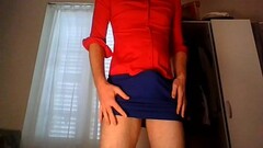 Young amateur cross dresser secretary teasing and masturbating Thumb