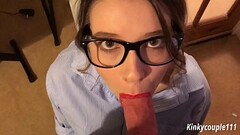 Geeky Employee 1 - Employee blackmailed into sucking dick - kinkycouple111 Thumb
